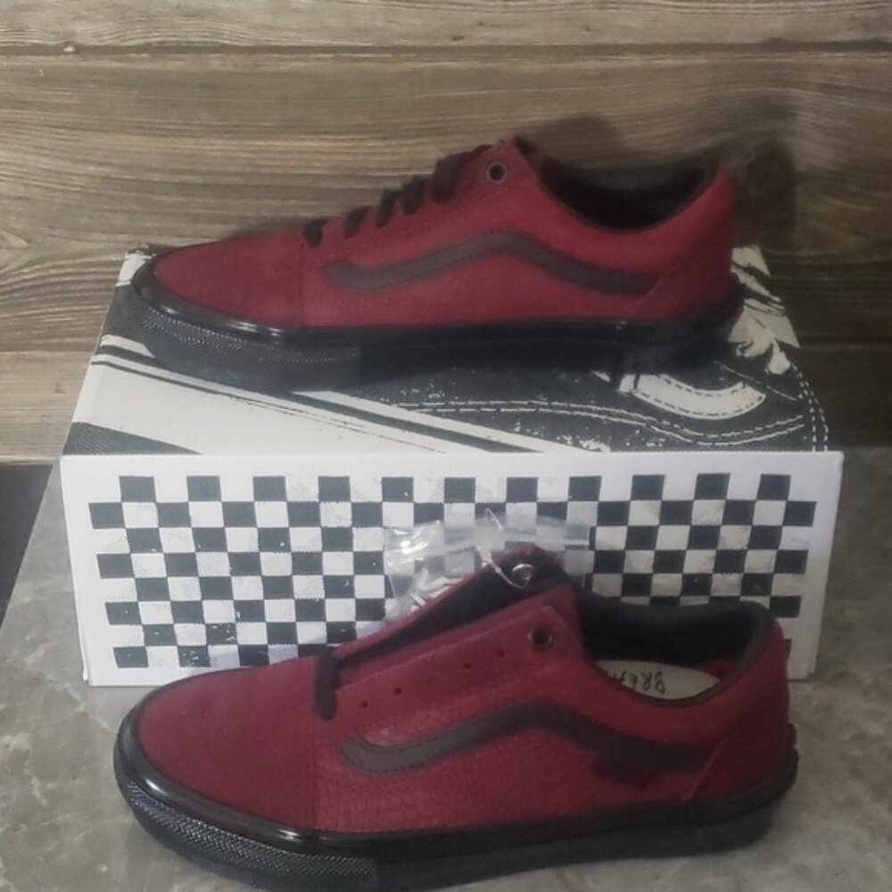 New Vans Old Skool Mens Skateboarding Red‎ Shoes Size 5.5 Breana Geering Grunge